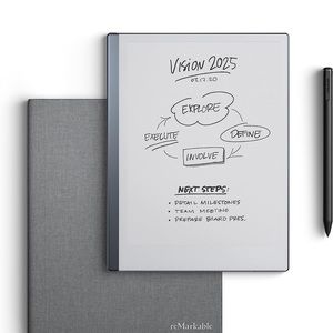 10.3” Remarkable 2 digital note taker  + pen/ eraser+ book folio gray polymer.
